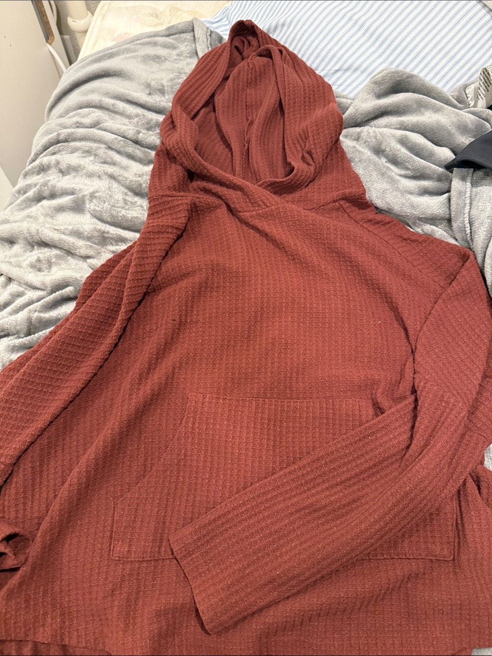 Roxy Women's Hooded Sweater in Brick Red
